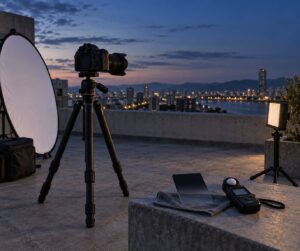 how to shoot portraits during blue hour