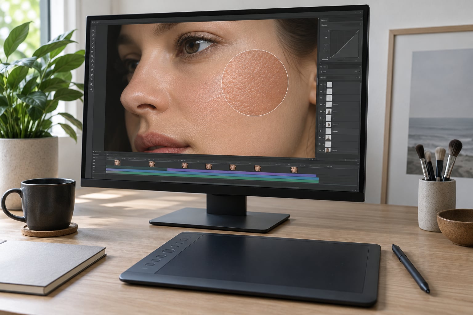 how to retouch skin without making it look plastic