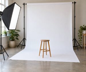 how to hang a paper backdrop at home