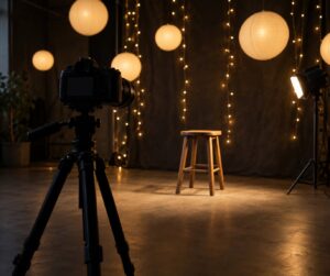 how to shoot portraits with a fairy light bokeh effect