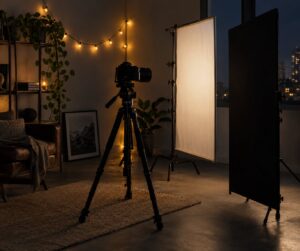 how to shoot creative portraits with christmas lights