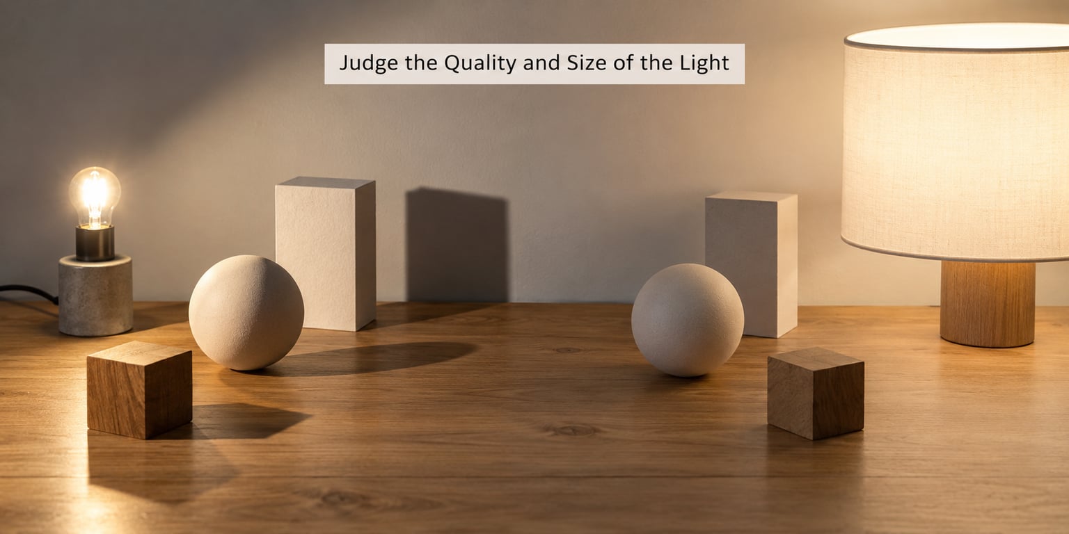 Judge the Quality and Size of the Light