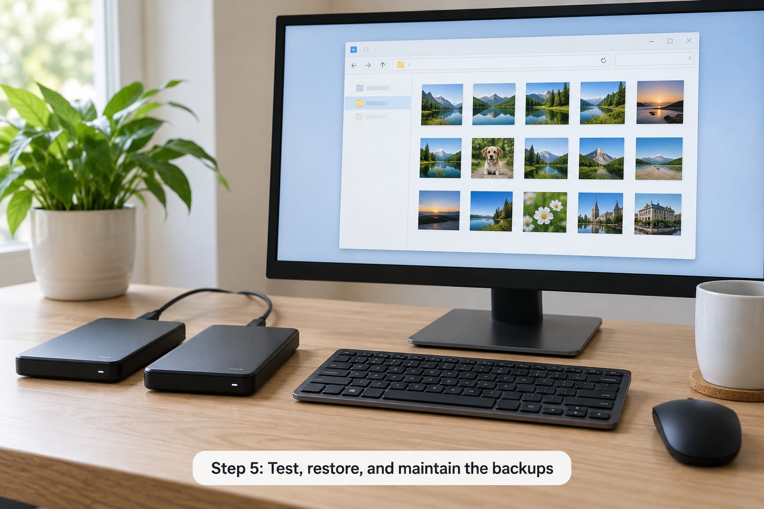 Step 5: Test, restore, and maintain the backups