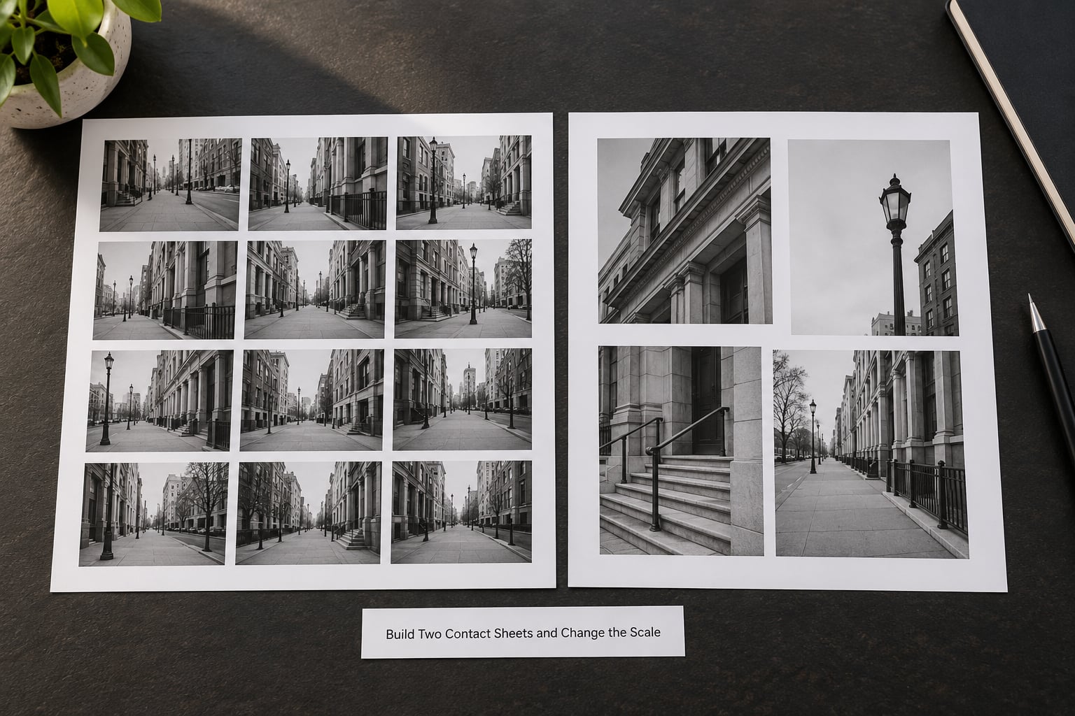 Build Two Contact Sheets and Change the Scale