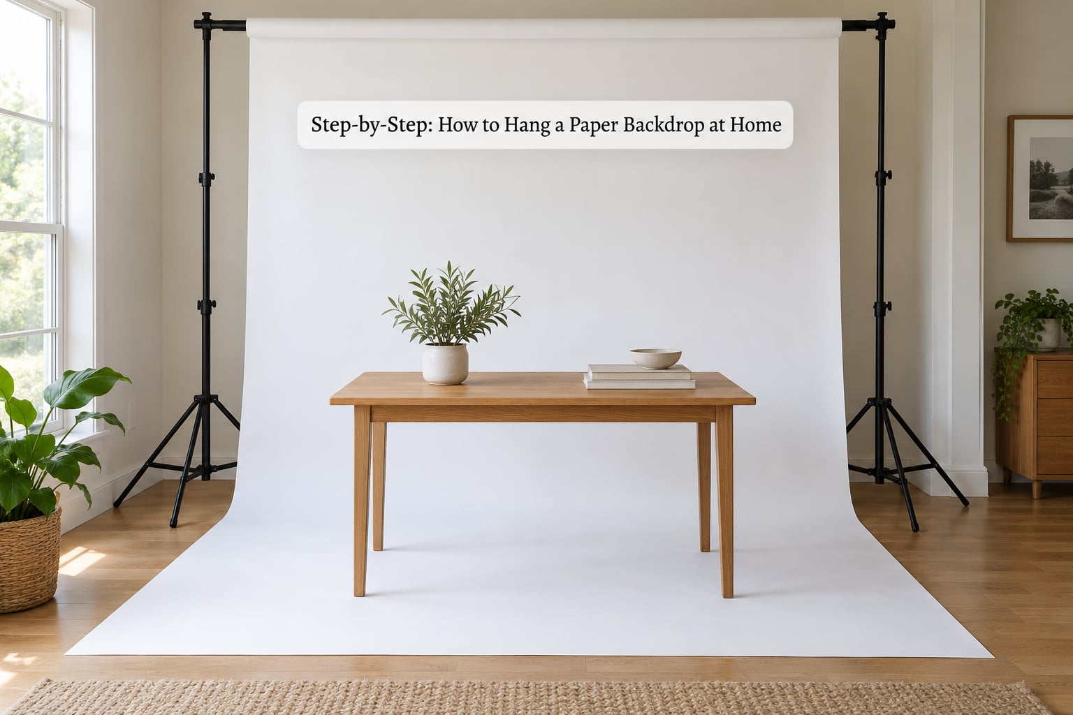 Step-by-Step: How to Hang a Paper Backdrop at Home