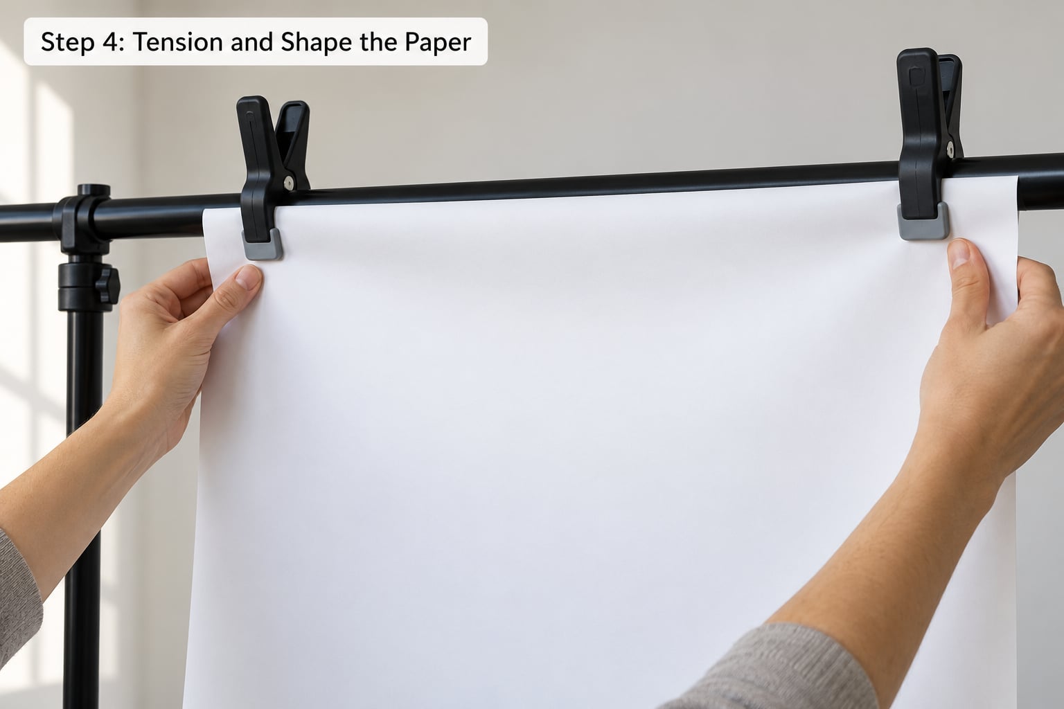 Step 4: Tension and Shape the Paper