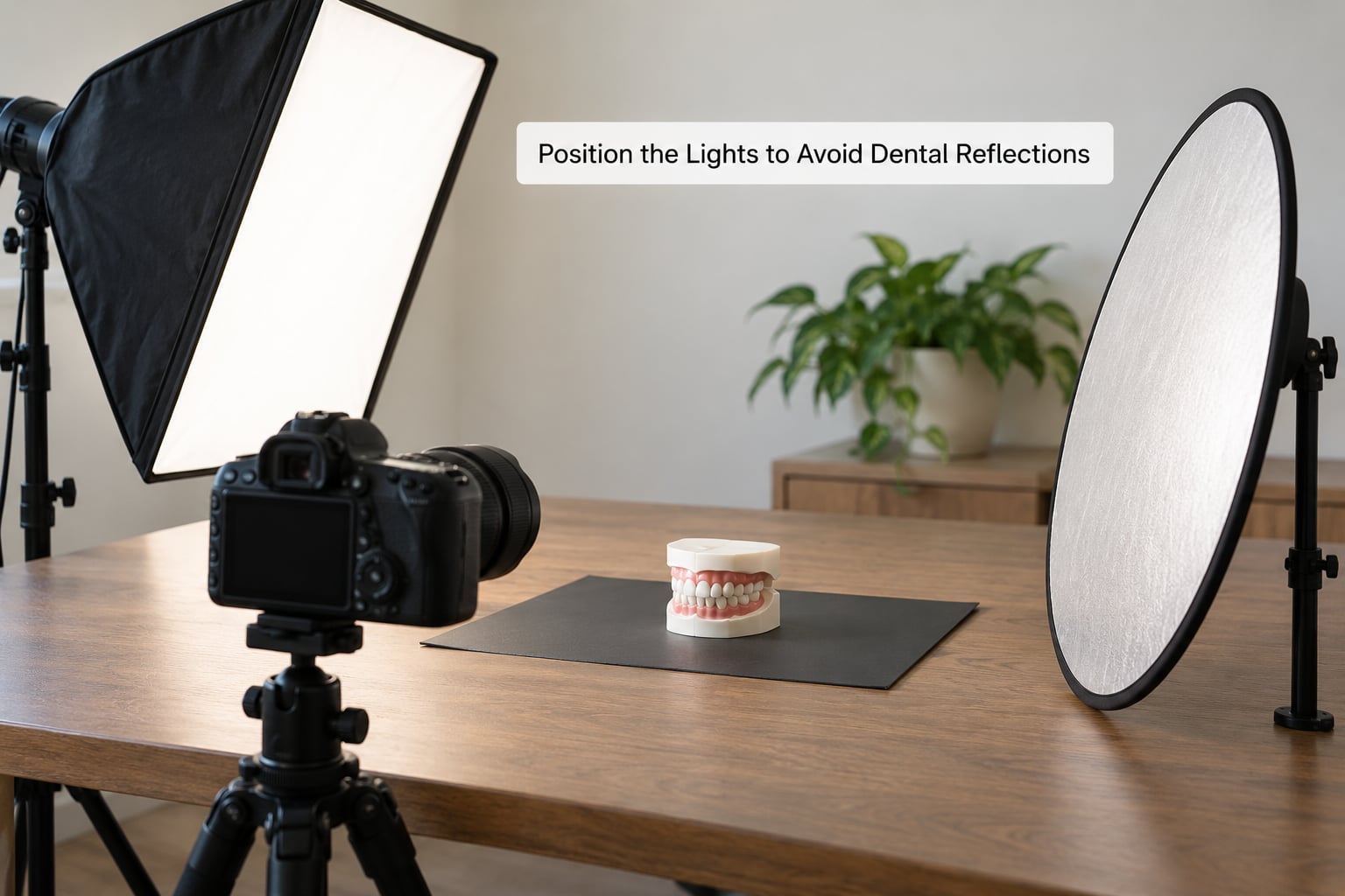Position the Lights to Avoid Dental Reflections