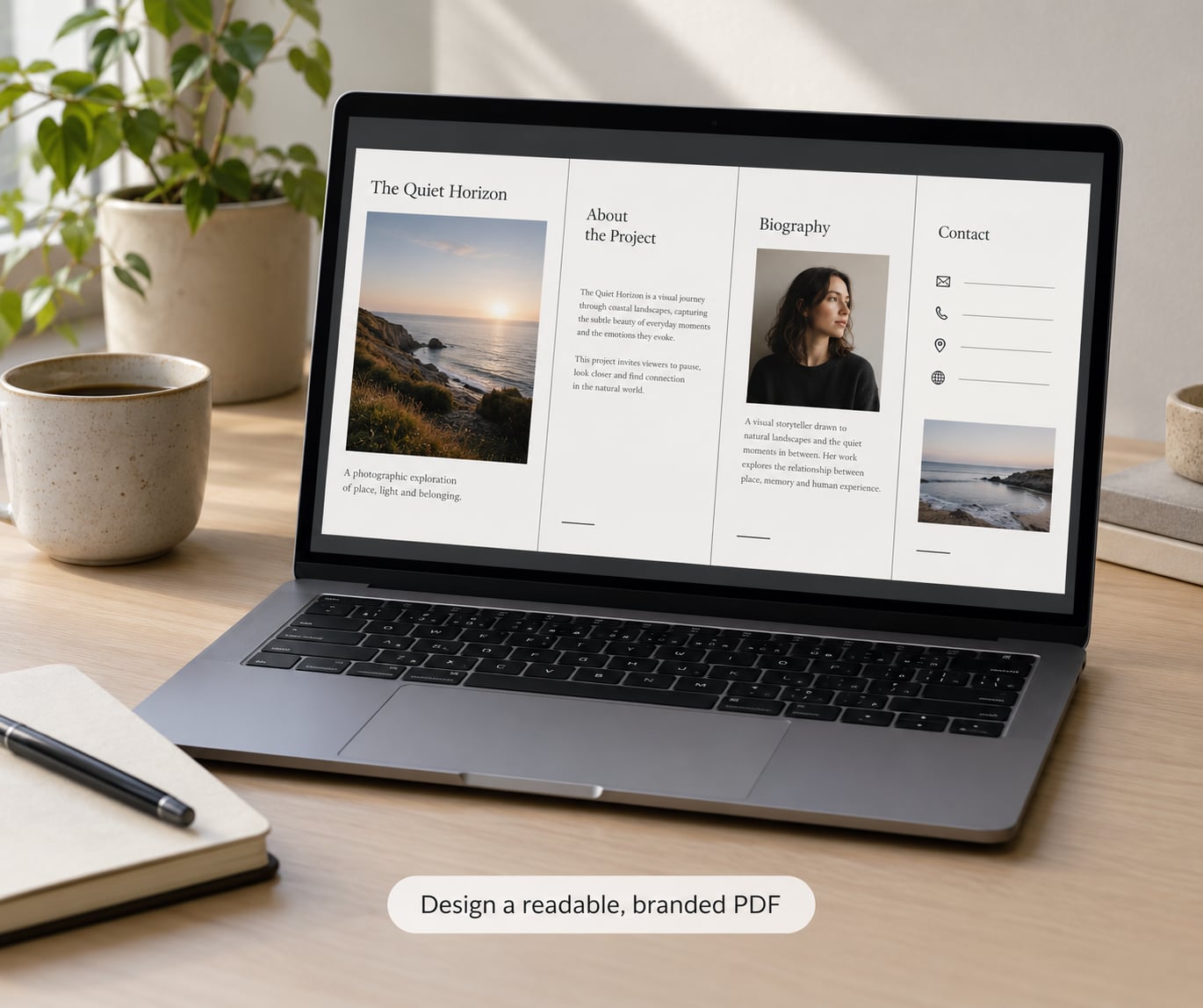 Design a readable, branded PDF