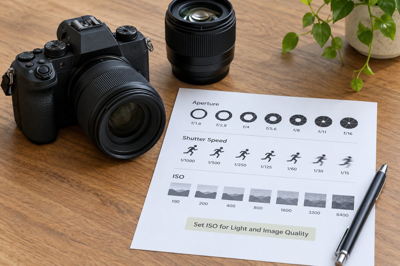 Set ISO for Light and Image Quality