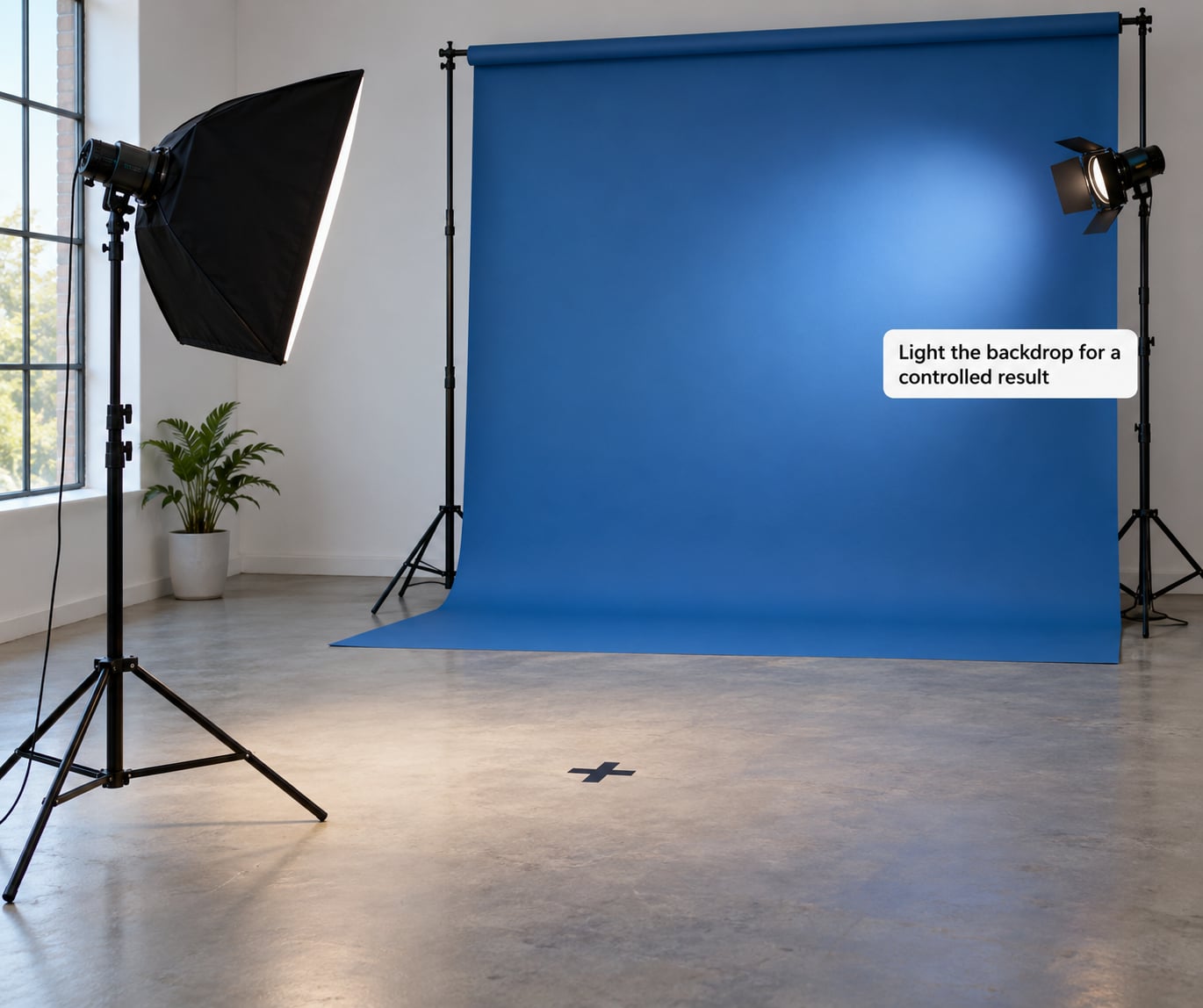 Light the backdrop for a controlled result