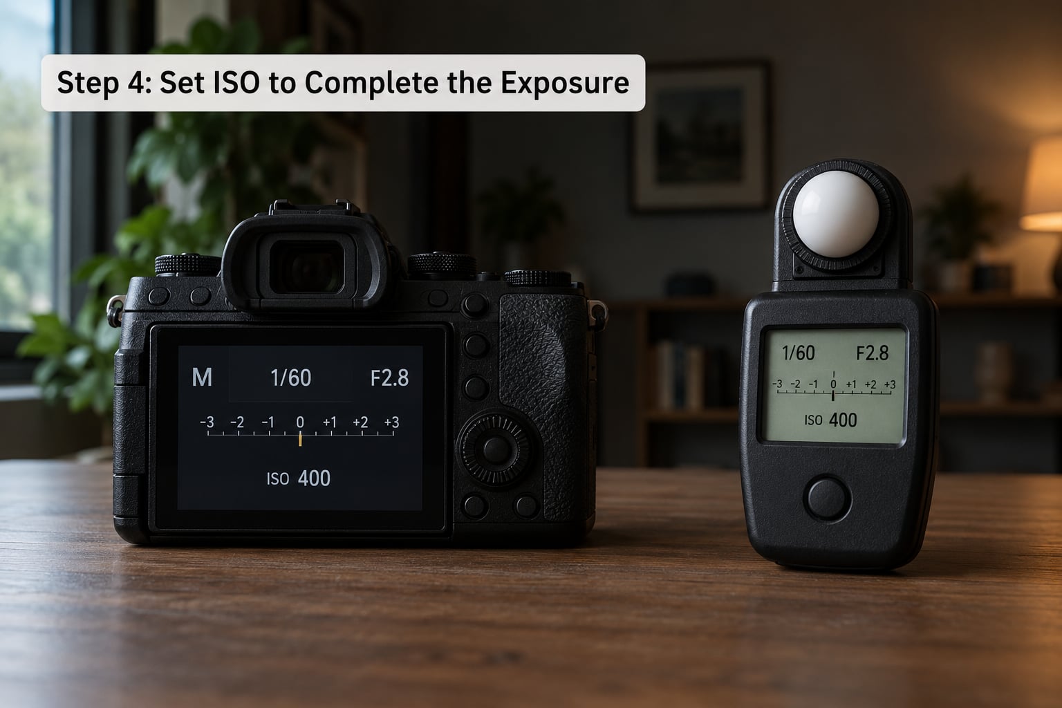 Step 4: Set ISO to Complete the Exposure