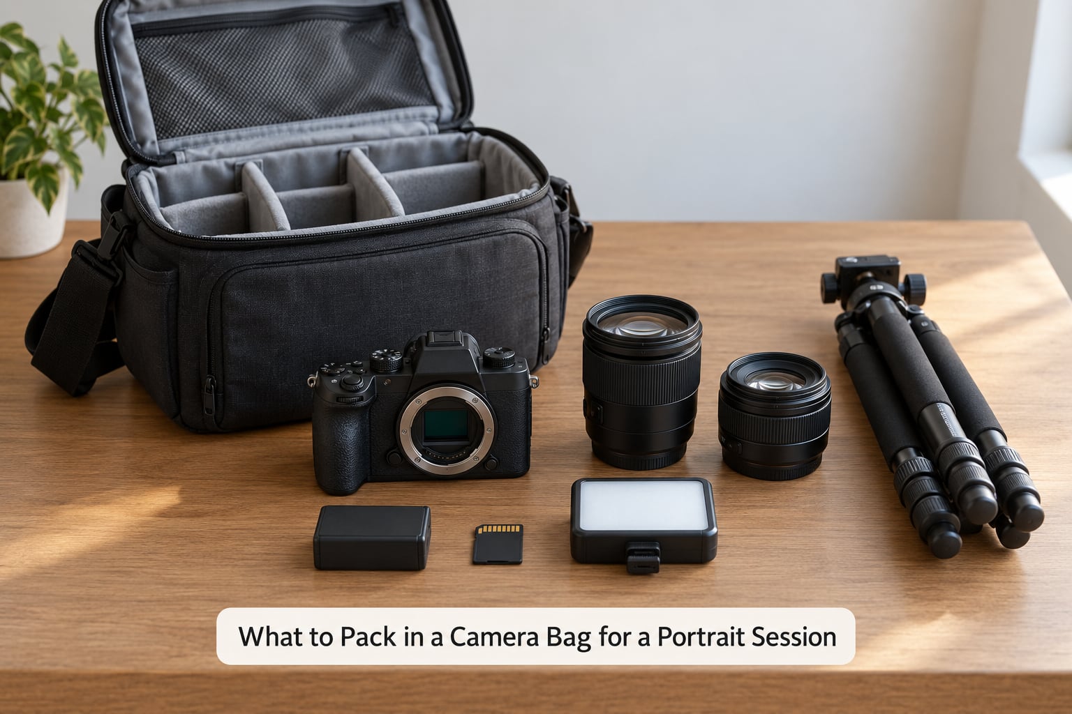 What to Pack in a Camera Bag for a Portrait Session